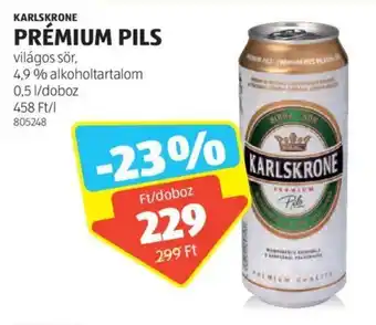 ALDI KARLSKRONE PRÉMIUM PILS 0,5 l ajánlat