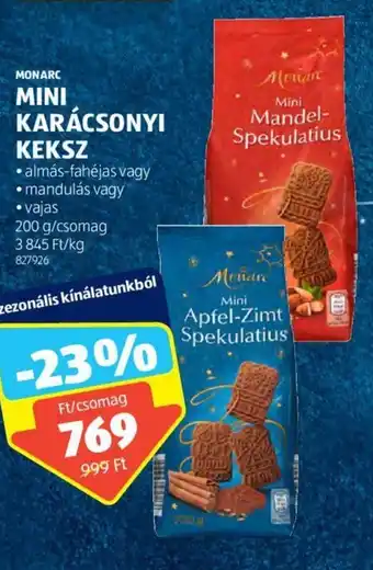 ALDI MONARC MINI KARÁCSONYI KEKSZ 200 g ajánlat