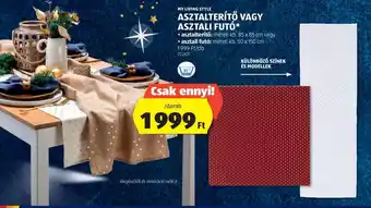 ALDI MY LIVING STYLE ASZTALTERÍTŐ VAGY ASZTALI FUTÓ 1 db ajánlat