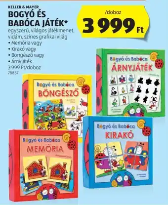 ALDI KELLER & MAYER BOGYÓ ÉS BABÓCA JÁTÉK 1 doboz ajánlat
