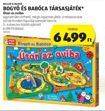 KELLER & MAYER BOGYÓ ÉS BABÓCA TÁRSASJÁTÉK 1 doboz