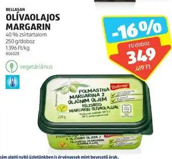 ALDI BELLASAN OLÍVAOLAJOS MARGARIN 250 g ajánlat