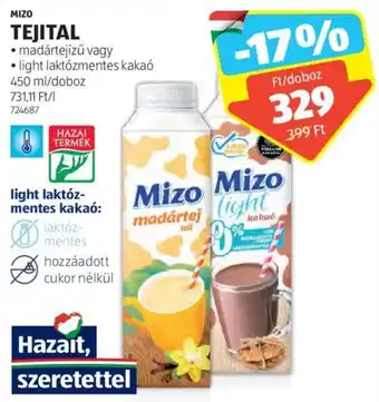 ALDI MIZO TEJITAL 450 ml ajánlat