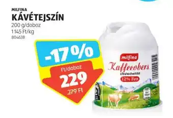 ALDI MILFINA KÁVÉTEJSZÍN 200 g ajánlat
