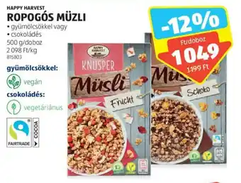 ALDI HAPPY HARVEST ROPOGÓS MÜZLI 500 g ajánlat