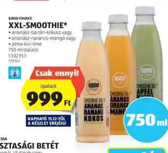 ALDI GOOD CHOICE XXL-SMOOTHIE 750 ml ajánlat