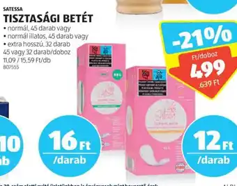 ALDI SATESSA TISZTASÁGI BETÉT 45 / 32 db ajánlat