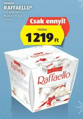 ALDI FERRERO RAFFAELLO 150 g ajánlat