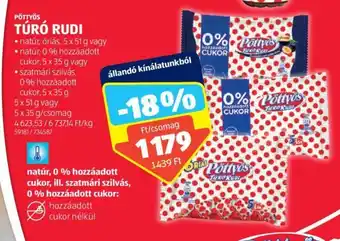 ALDI PÖTTYÖS TÚRÓ RUDI 5 x 51 / 5 x 35 g ajánlat