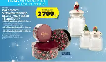 ALDI CROFTON KARÁCSONYI SÜTEMÉNYESDOBOZ-KÉSZLET stb. 3 - 1 db ajánlat