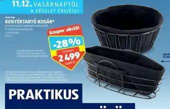 ALDI CROFTON KENYÉRTARTÓ KOSÁR 1 db ajánlat