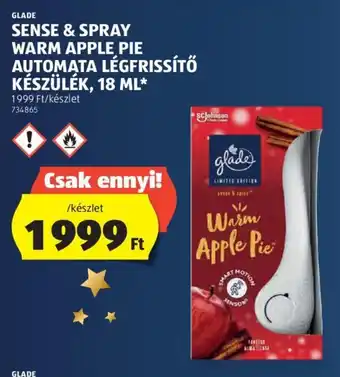ALDI GLADE SENSE & SPRAY AUTOMATA LÉGFRISSÍTŐ KÉSZÜLÉK készlet ajánlat