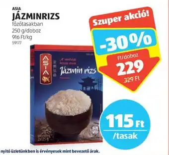 ALDI ASIA JAZMINRIZS 250g ajánlat