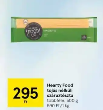 Tesco Hearty Food tojás nélküli száraztészta 500g ajánlat