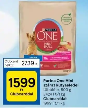 Tesco Purina One Mini száraz kutyaeledel 800 g ajánlat