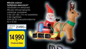 Tesco Mikulás szánon felfújható dekoráció ajánlat