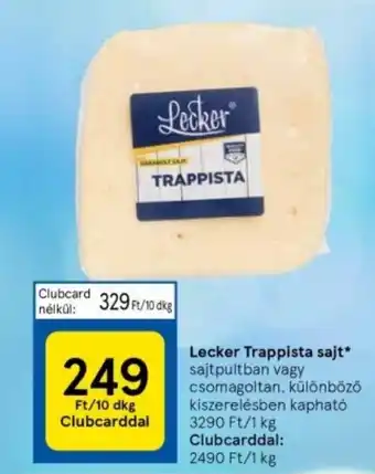 Tesco Lecker Trappista sajt 10dkg ajánlat