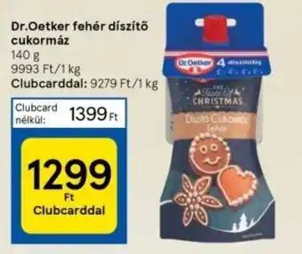 Tesco Dr Oetker fehér díszítő cukormáz 140g ajánlat