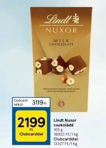 Tesco Lindt Nuxor csokoládé 165 g ajánlat
