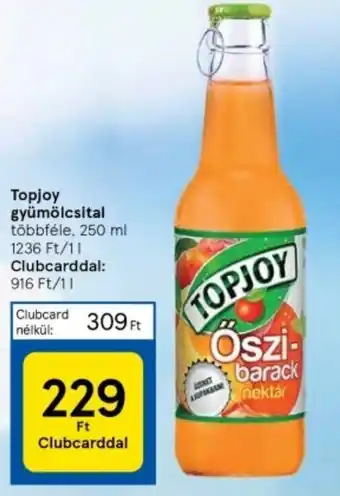 Tesco Topjoy gyümölcsital 250ml ajánlat