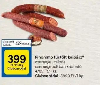 Tesco Finonimo füstölt kolbász 10dkg ajánlat