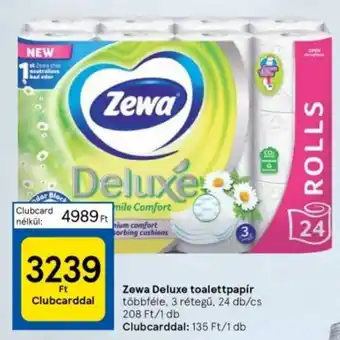 Tesco Zewa Deluxe toalettpapír ajánlat