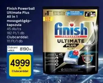 Tesco Finish Powerball Ultimate Plus All in 1 mosogatógép kapszula ajánlat