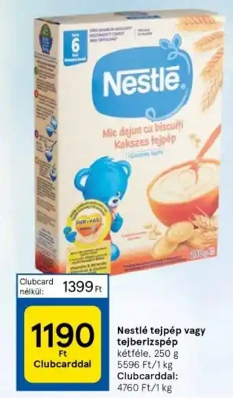 Tesco Nestlé tejpép vagy tejberizspép 250g ajánlat