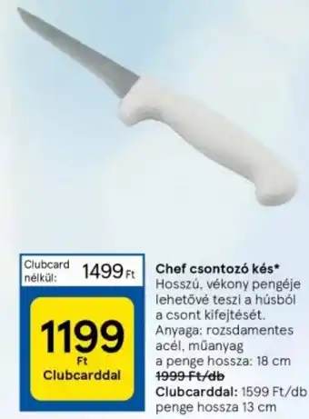Tesco Chef csontozó kés ajánlat