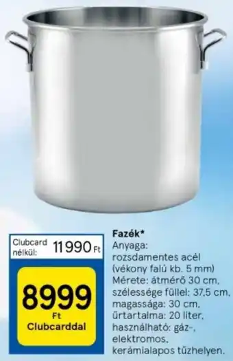 Tesco Fazék ajánlat