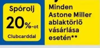 Tesco Minden Astone Miller ablaktörlő vásárlása esetén ajánlat