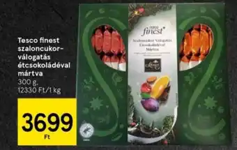 Tesco Tesco finest szaloncukor válogatás étcsokoládéval mártva 300g ajánlat