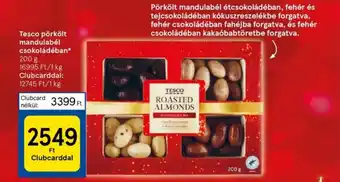 Tesco Tesco pörkölt mandulabél csokoládéban 200g ajánlat