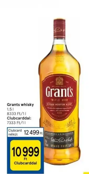 Tesco Grants whisky 1,5l ajánlat