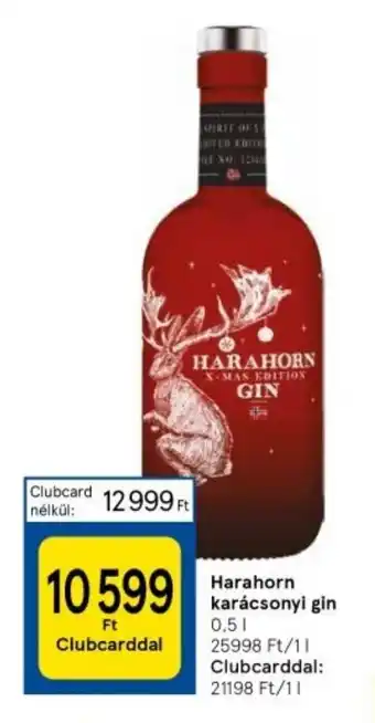 Tesco Harahorn karácsonyi gin 0,5 l ajánlat