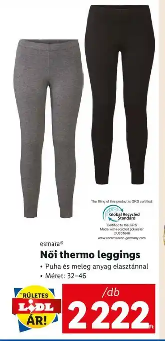 Lidl esmara Női thermo leggings 1 db ajánlat