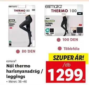 Lidl esmara Női thermo harisnyanadrág / leggings 1 db ajánlat