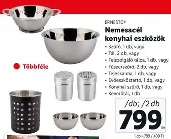 Lidl ERNESTO Nemesacél konyhai eszközök 1 / 2 db ajánlat