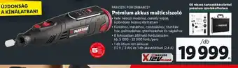 Lidl PARKSIDE PERFORMANCE Prémium akkus multicsiszoló 1 db ajánlat