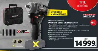 Lidl PARKSIDE PERFORMANCE Prémium akkus ütvecsavarozó 1 db ajánlat