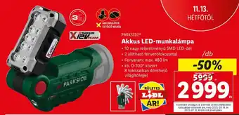Lidl PARKSIDE Akkus LED-munkalámpa 1 db ajánlat