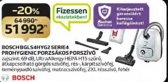 Auchan BOSCH SERIE4 PROHYGIENIC PORZSÁKOS PORSZÍVÓ 1 db ajánlat