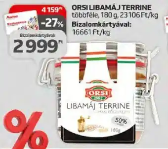 Auchan ORSI LIBAMÁJ TERRINE 180 g ajánlat