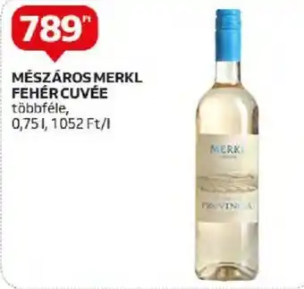 Auchan MÉSZÁROS MERKL FEHÉR CUVÉE 0,75 l ajánlat