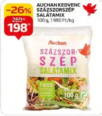 AUCHAN KEDVENC SZÁZSZORSZÉP SALÁTAMIX 100 g