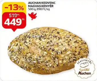 Auchan AUCHAN KEDVENC MAGVAS KENYÉR 500 g ajánlat