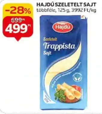 Auchan HAJDÚ SZELETELT SAJT 125 g ajánlat