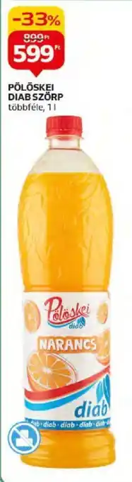 Auchan PÖLÖSKEI DIAB SZÖRP 1 l ajánlat