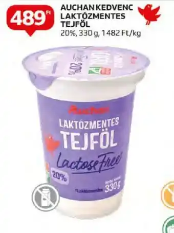 Auchan AUCHAN KEDVENC LAKTÓZMENTES TEJFÖL 330 g ajánlat