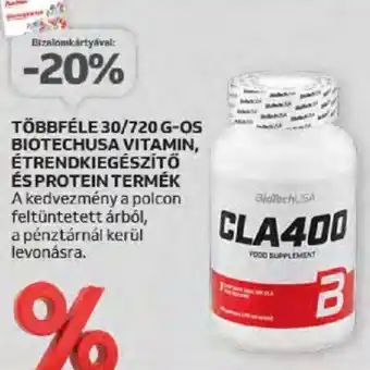 Auchan TÖBBFÉLE 30/720 G-OS BIOTECHUSA VITAMIN stb. ajánlat